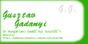 gusztav gadanyi business card